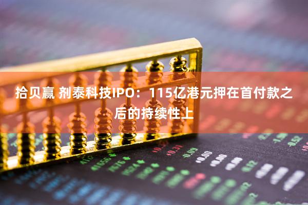 拾贝赢 剂泰科技IPO：115亿港元押在首付款之后的持续性上